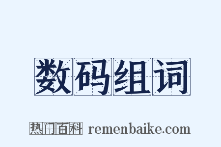 数码组词是什么意思的图片